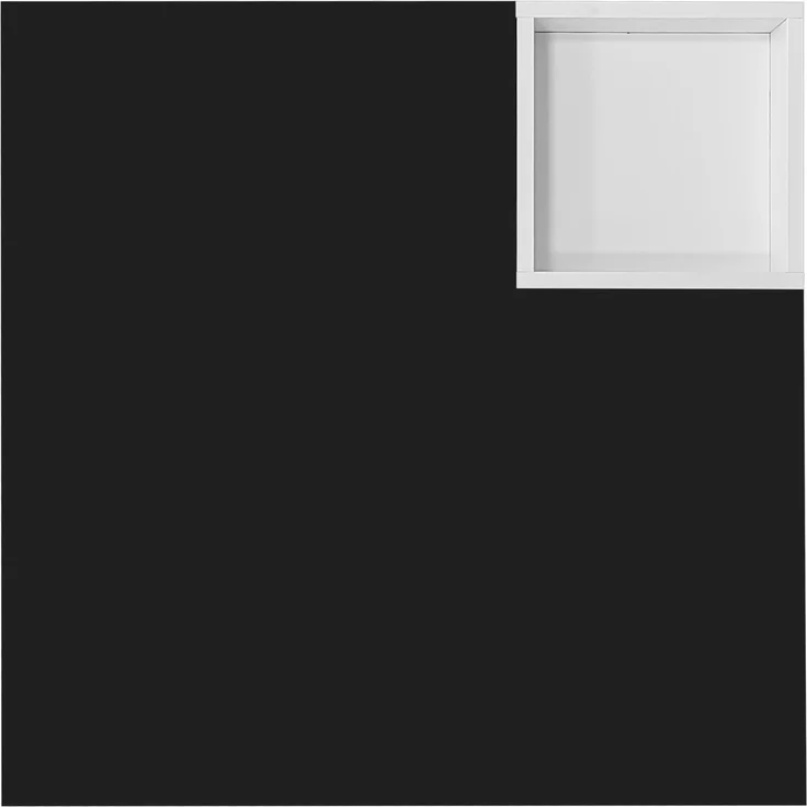 Merax Couchtisch, Hochglanz-Wohnzimmertisch, Beistelltisch mit abnehmbarer Aufbewahrungsbox, Farbblockweiß und Schwarz, 72*72*30 cm, Mit LED-Lichteffekt – Bild 6