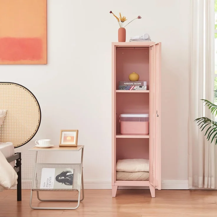 Einzelspind Kurikka 137x38x38 cm Peachy Beige [en. casa] – Bild 3