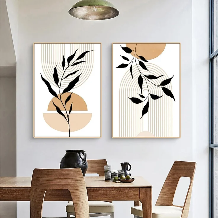 Poster Set 3teilig Boho Blätter Wohnzimmer Schlafzimmer J 50x70cm – Bild 5