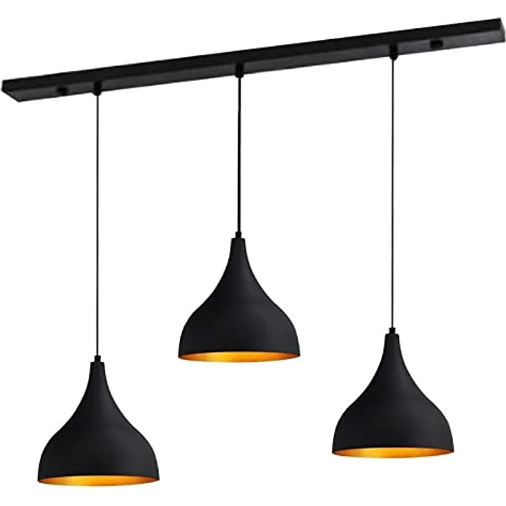 Bamyum Pendelleuchte Bamyum Pendelleuchte Schwarz, Adash, 3 Flammige Metall Ø26 cm Lampe, ohne Leuchtmittel – Bild 9
