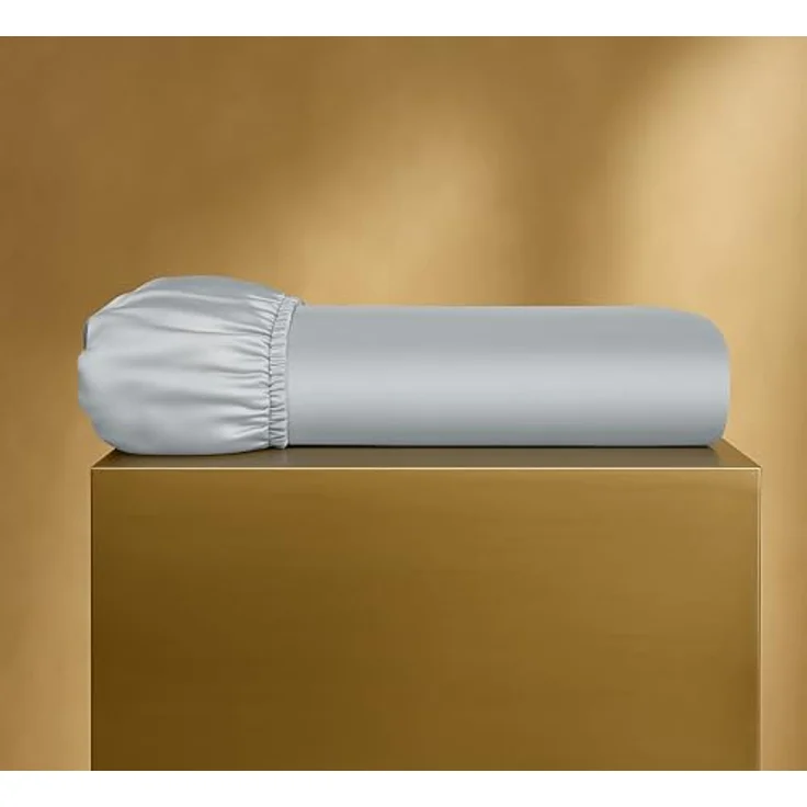 Seralino Spannbettlaken Mako Satin Spannbetttuch (100% Bio Baumwolle), 100% Bio-Baumwolle, Gummizug: rundum, Etiketten zeigen Seiten – schnelles, unkompliziertes Beziehen garantiert, Fairtrade/ GOTS zertifizierte uni Bettlaken, weich – Bild 2