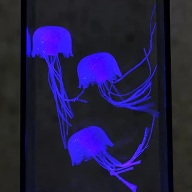 SATISFIRE LED Dekolicht Jellyfish Lampe Aquarium 3 schwebende Quallen Farbwechsel USB RGB, LED Classic, RGB (rot, grün, blau) – Bild 4