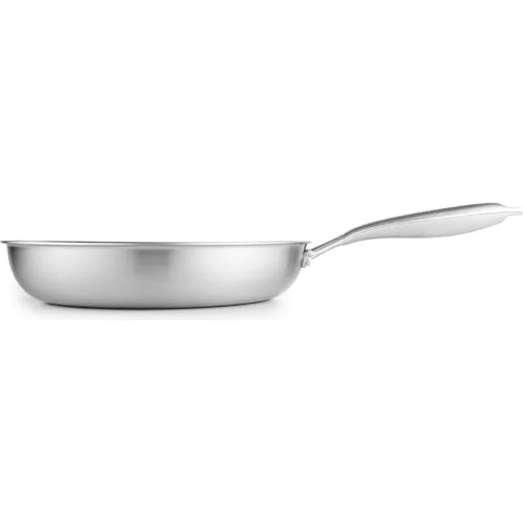 BRATmaxx Edelstahl-Pfanne 24cm silber 3-lagig mit Wabenstruktur – Bild 3