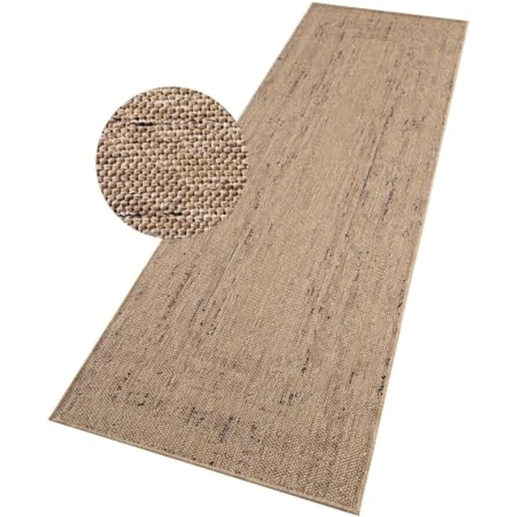 TT Home Teppich Diele, Flur, Küche, Außenbereich, Rechteckig, Höhe: 4 mm, Waschbarer In-& Outdoorteppich Wetterfest Terrasse Uni Moderner Boho A – Bild 7