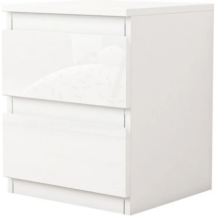HTI-Living Nachtkommode Nachtschrank Kenji Hochglanz (Stück, 1 Nachtschrank), Nachtkommode 2 Schubladen