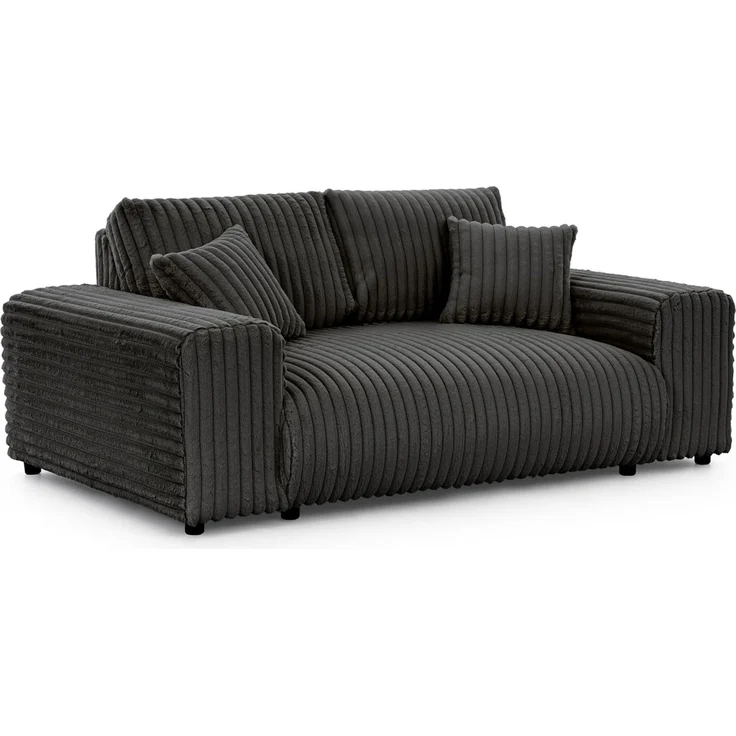 S-Style Möbel 2-Sitzer Sofa Mollis aus Plüschcord mit schöner Sitzkomfort, mit Wellenfederung
