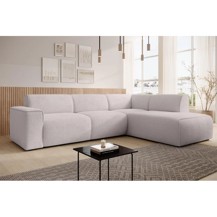 AX LIVING Couch Sofa L Form Didim L Creme – 292 cm, stilvoll & bequem R