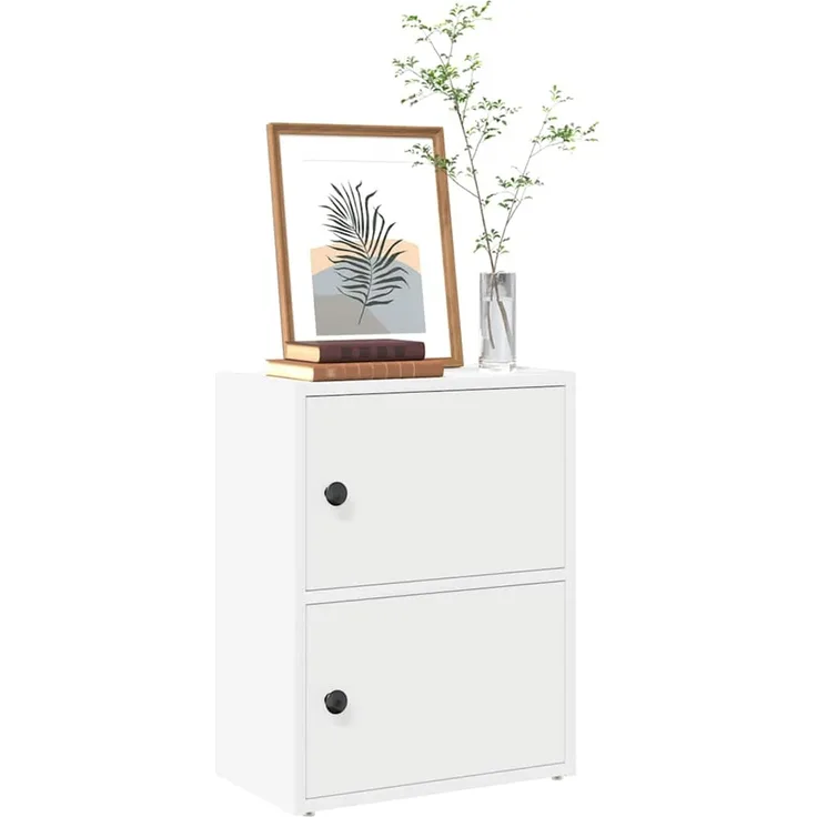 vidaXL Bücherregal Weiß 40x24x52 cm Holzwerkstoff 860355