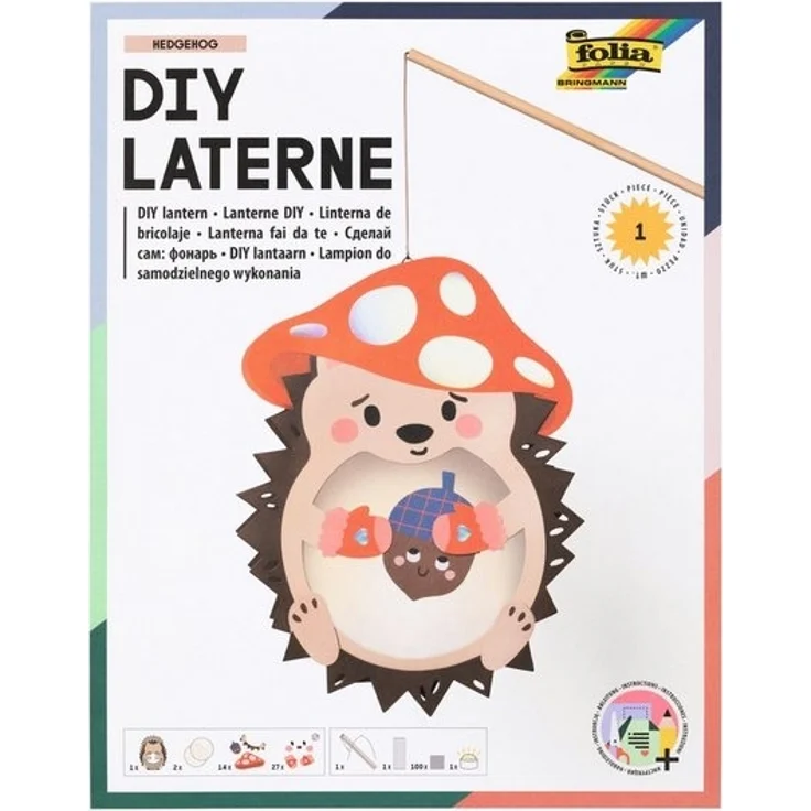 Folia Max Bringmann KG Papierlaterne DIY Laterne - Bastelset mit LED-Licht – Bild 4