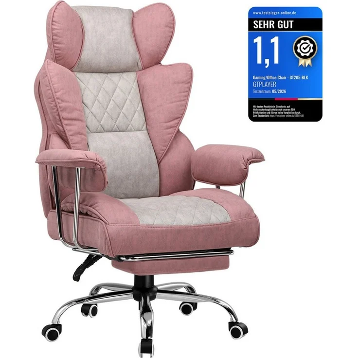 GTPLAYER Gaming-Stuhl Bürostuhl Gamer Stuhl gaming stuhl Schreibtischstuhl Chefsessel, mit Taschenfeder-Lendenwirbelstütze, breiter Büro-Computersessel – Bild 1