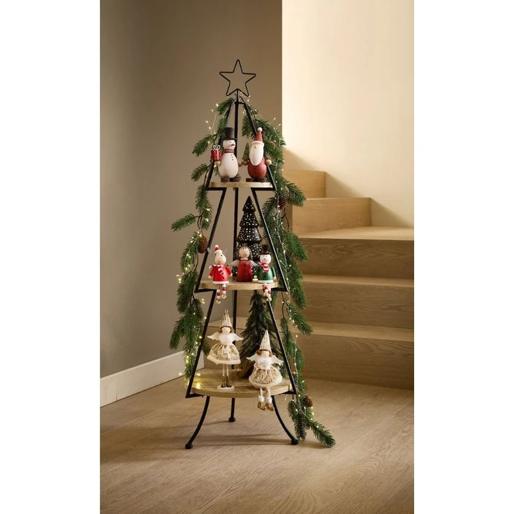 formano Etagere Winterzeit, Metall, Höhe: 150cm, Farbe: Schwarz, Motiv: Baum – Bild 2