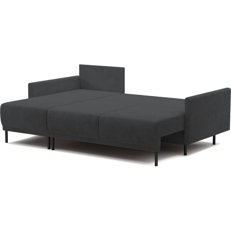 Selsey 'Hamiel' Ecksofa mit Schlaffunktion & Bettkasten, Cord, Universal, Blaugrau – Bild 4