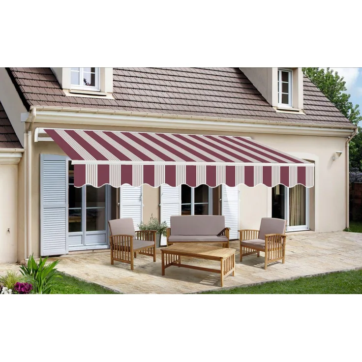 TrendLine Gelenkarm-Markise 3 x 2,5 m Red Stripe