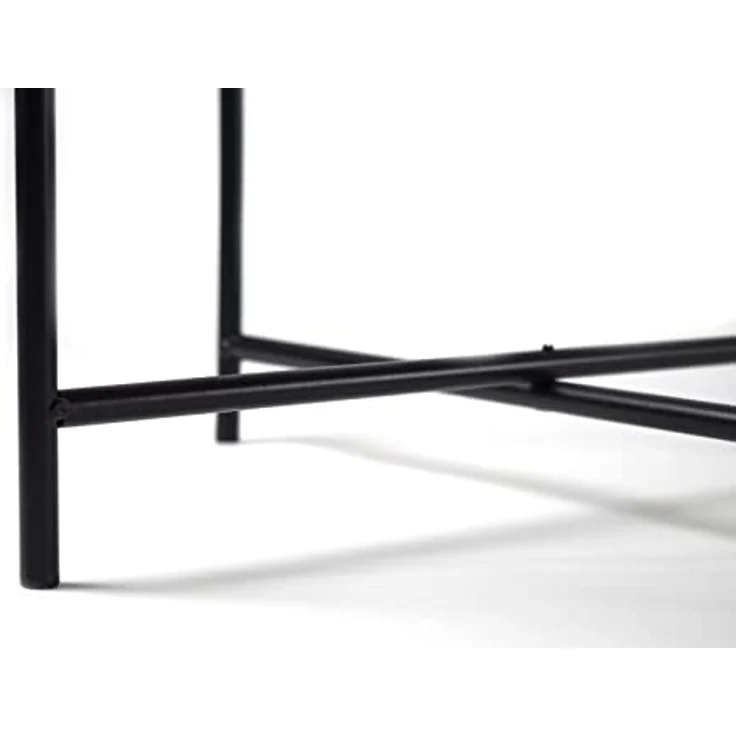 Kobolo Beistelltisch Dekotisch TEATIME aus Wasserhyazinthe und Metall (schwarz und natur, 1-St, Gestell und Tablett) – Bild 7