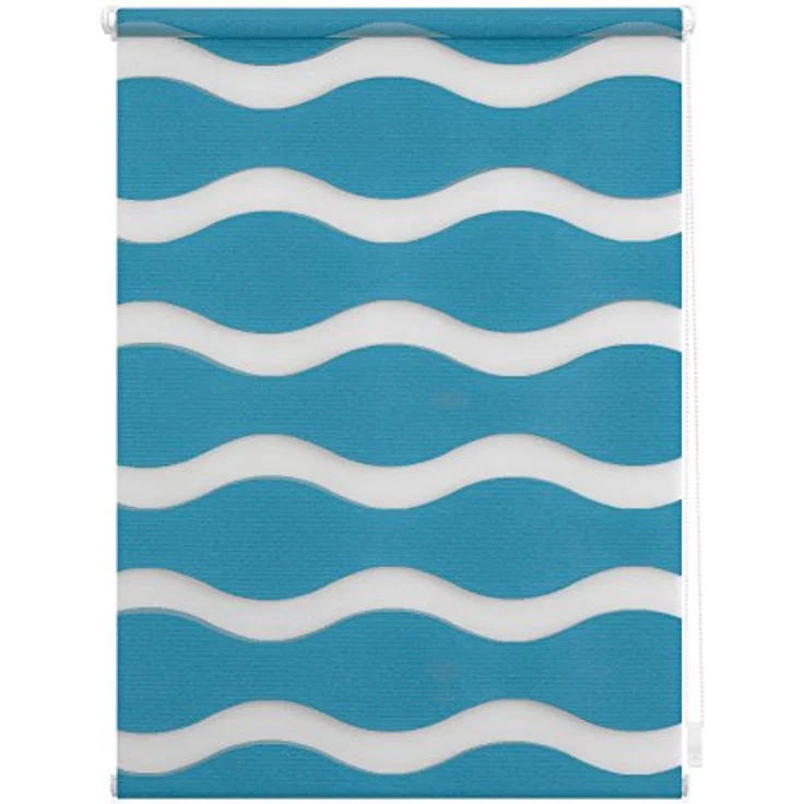 Lichtblick Sonnenschutzsysteme GmbH Doppelrollo Stockholm 110 cm x 150 cm (BxL) Petrol Duo Rollo in extravagantem Stil; Klemm- und schraubbar; Lichtdurchlässig und blickdicht – Bild 2