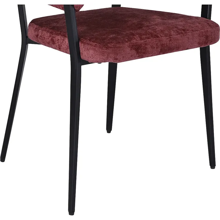 Vente-unique - AVRELA Stuhl Stoff Rot - B 55 cm x H 77 cm x L 56 cm – Bild 6