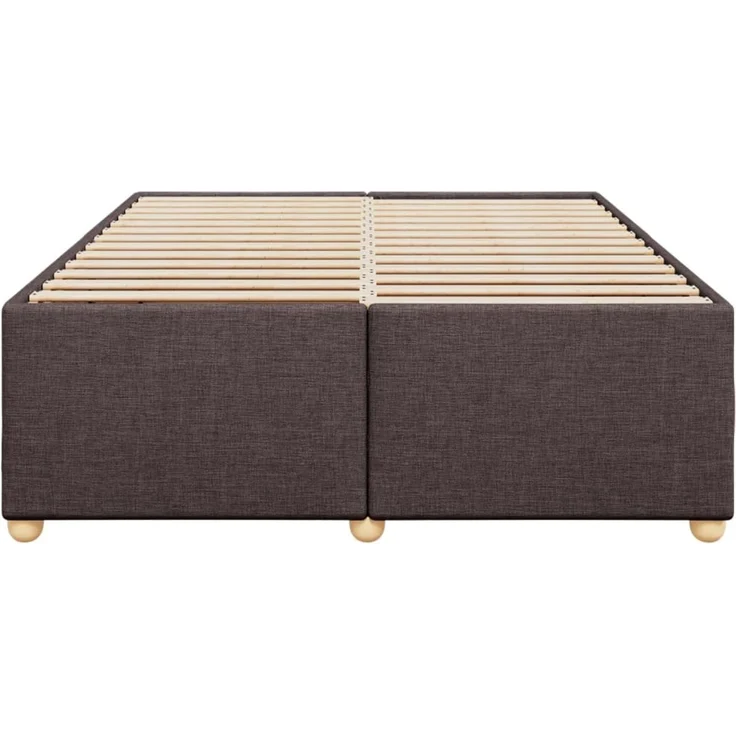 vidaXL Bettgestell ohne Matratze Dunkelbraun 140x200 cm Stoff 3284739 – Bild 4