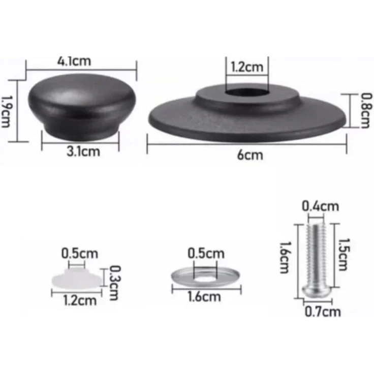 FELIXLEO Deckel Topfdeckelgriff, Topfgriff, Deckelknopf,Universal Deckelknauf, (8-tlg) – Bild 3