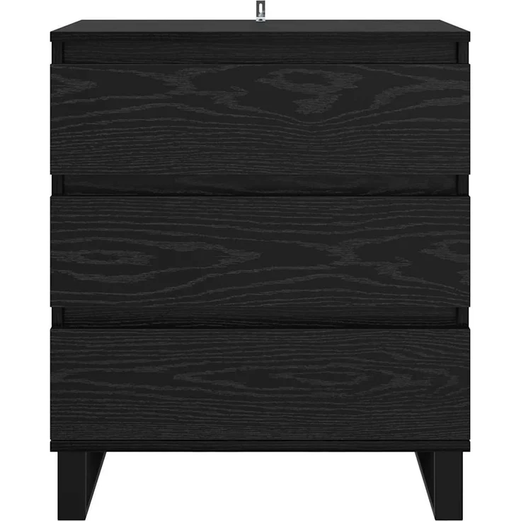 vidaXL Sideboard Schwarz Eichen-Optik 60 x 35 x 70 cm Holzwerkstoff 881955 – Bild 5