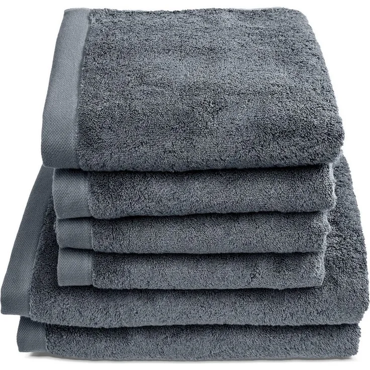 herzbach home Handtuch Set Pura, (6-St), 6er Set, 550g/m², Premium-Qualität, 100% Baumwolle, einfarbig