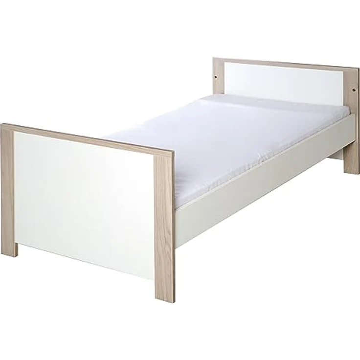 roba Kinderzimmerset 'Olaf' 3-teilig - Bett 70 x 140 - Kleiderschrank 3-türig - Weiß / Luna Elm – Bild 5