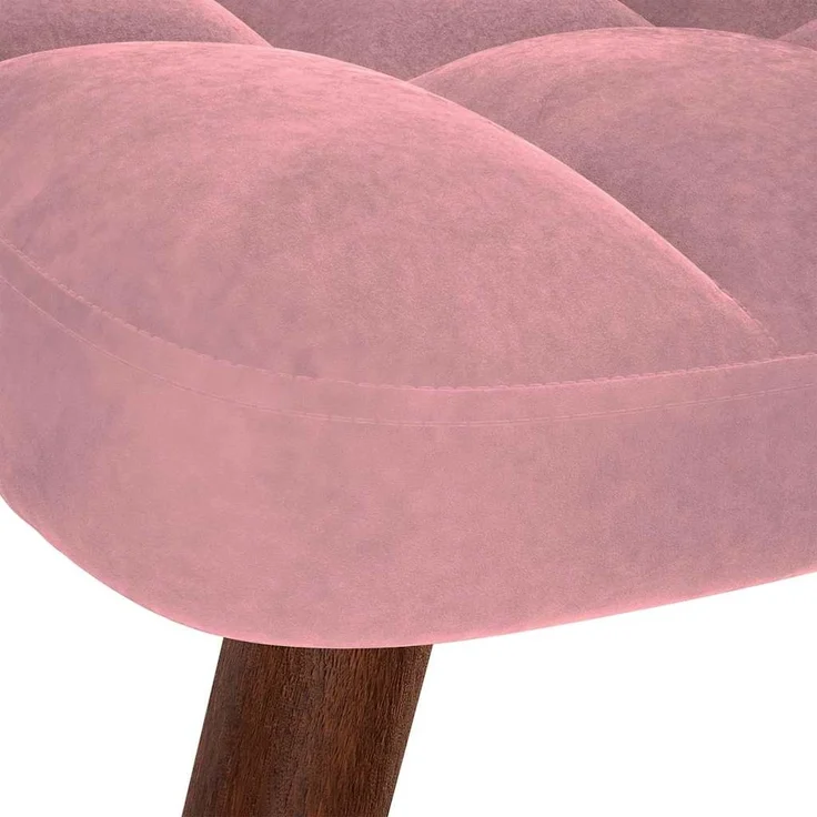 vidaXL Schaukelstuhl mit Hocker Pink Velvet 4016847 – Bild 8
