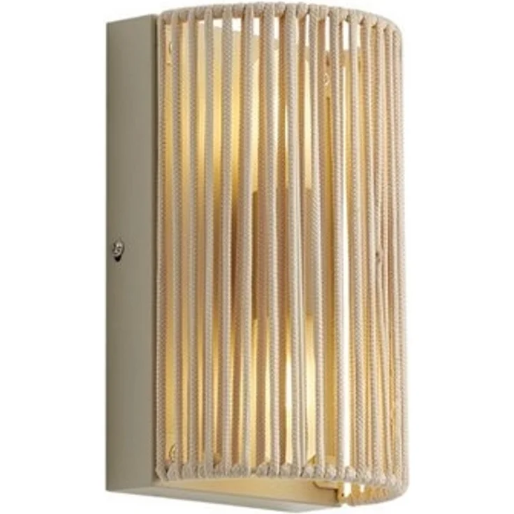 Qazqa Außen-Wandleuchte Jayla, ohne Leuchtmittel, G9, Beige, Japandi, Seil, 2-flammig – Bild 4