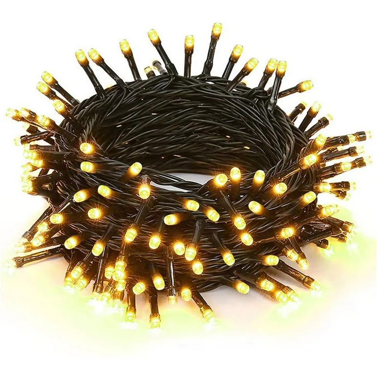 SERBASIC Lichterkette LED Innen Außen,IP44, Lichtervorhang mit 8 Modi & Timer,Weihnachtsdeko, Weihnachtsbeleuchtung für Garten, Fenster & Baum Deko