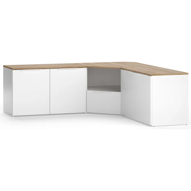 Wohnwand Wido Weiß/Sonoma 3 Teile Vicco – Bild 1
