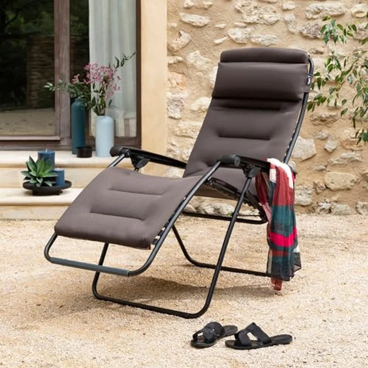 Lafuma RSX CLIP Air Comfort® Relaxliege, Taupe, ergonomisch verstellbar, UV-beständig, Outdoor-Textilgewebe – Bild 2