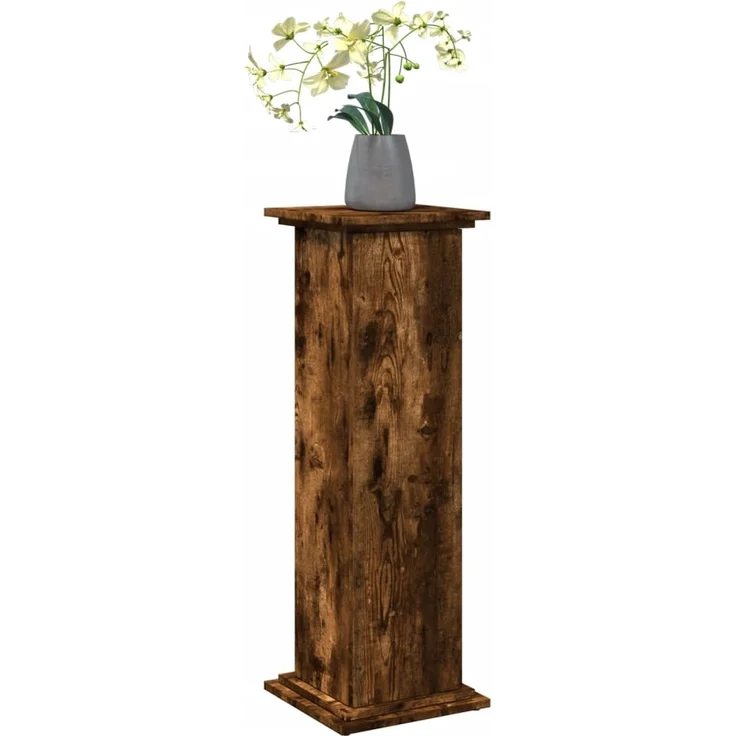 vidaXL Postament mit Stauraum, Holzwerkstoff, Räuchereiche, 31 x 30 x 90 cm – Bild 2