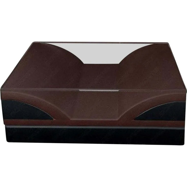 Sofa Dreams - Designer Couchtisch Monza – Modernes Design - Echtleder - Dunkelbraun-Schwarz