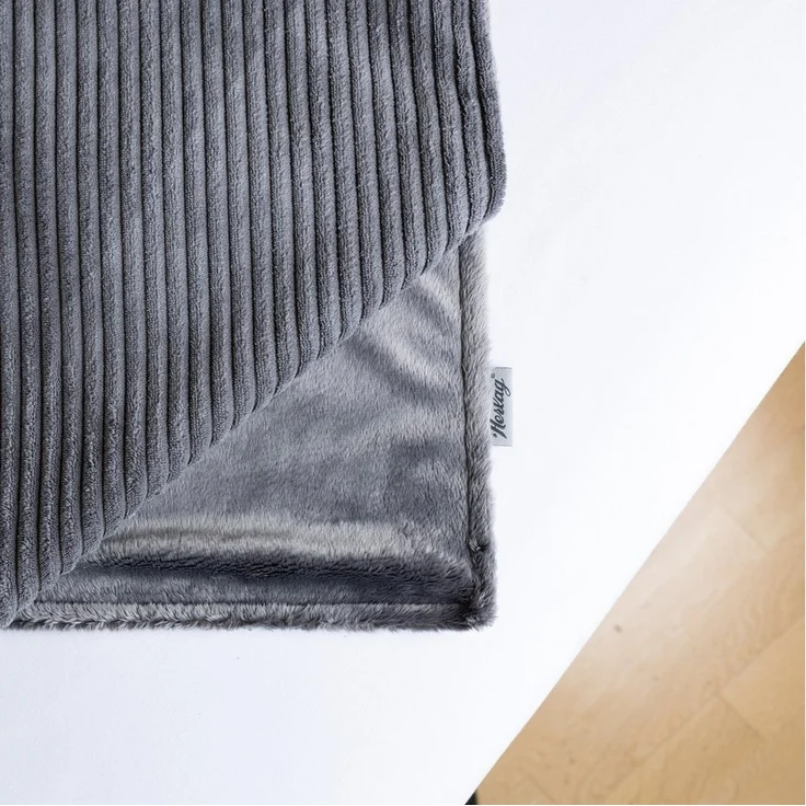 Wohndecke Kuscheldecke ELLA 140x200 cm – Wendedecke Cord & Fleece, Couchdecke, Herlag, Made in Europe, Tagesdecke – Bild 2