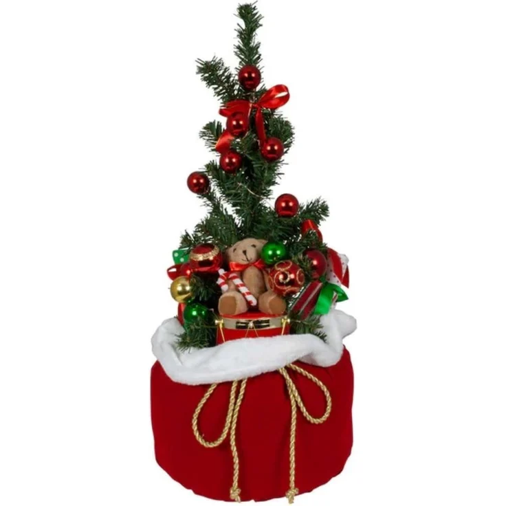 Weihnachtsdekoration - Geschenkesack 65cm mit LED Adventsdekoration – Bild 2