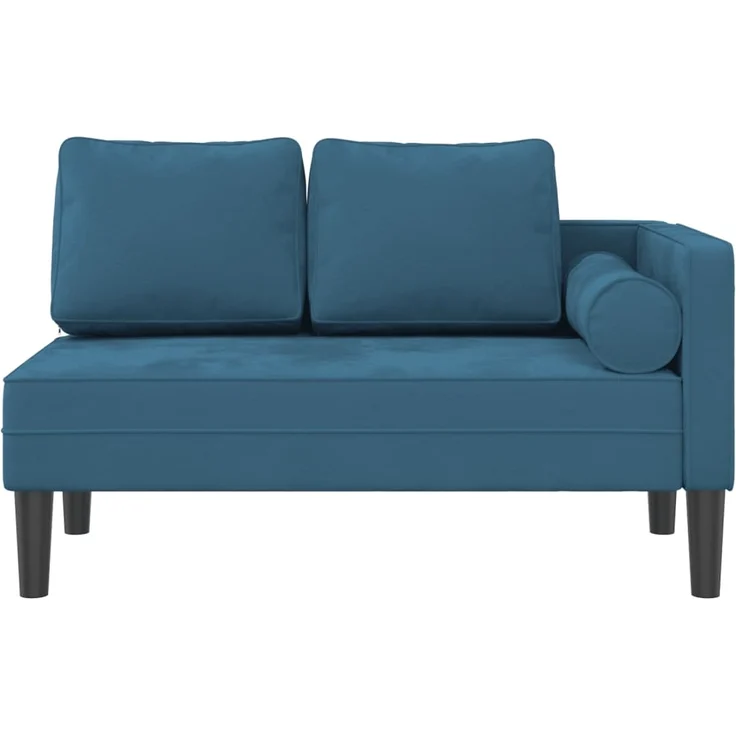 vidaXL Chaiselongue mit Kissen Blau Samt – Bild 2