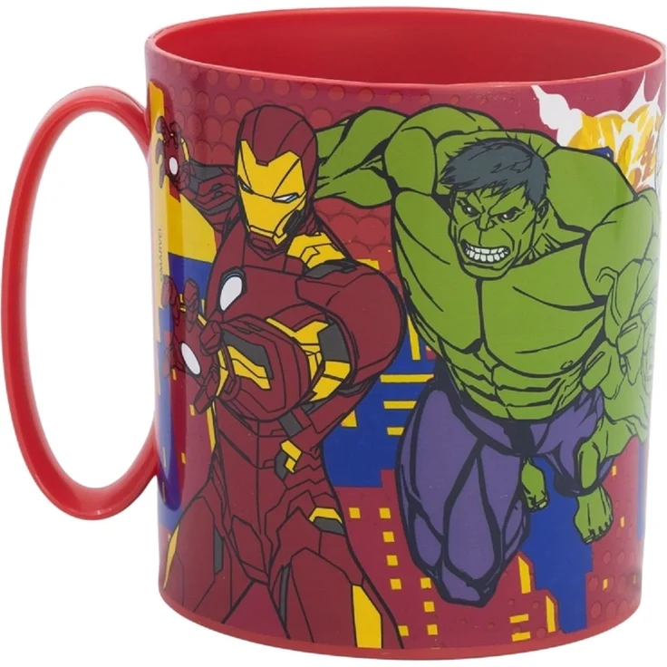 Avengers Becher Mikrowellengeeigneter Kunststoffbecher 390 ml – Motivbecher für Kinder – Bild 1