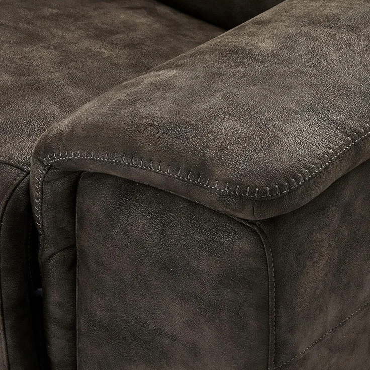 Ibbe Design Modul Sofa Braun Stoff 1 Sitzer mit Armlehne Rechts Elektrisch Verstellbar Relaxfunktion mit mit verstellbare Kopfstütze Alexa, 105 x 102 x 73 cm – Bild 8