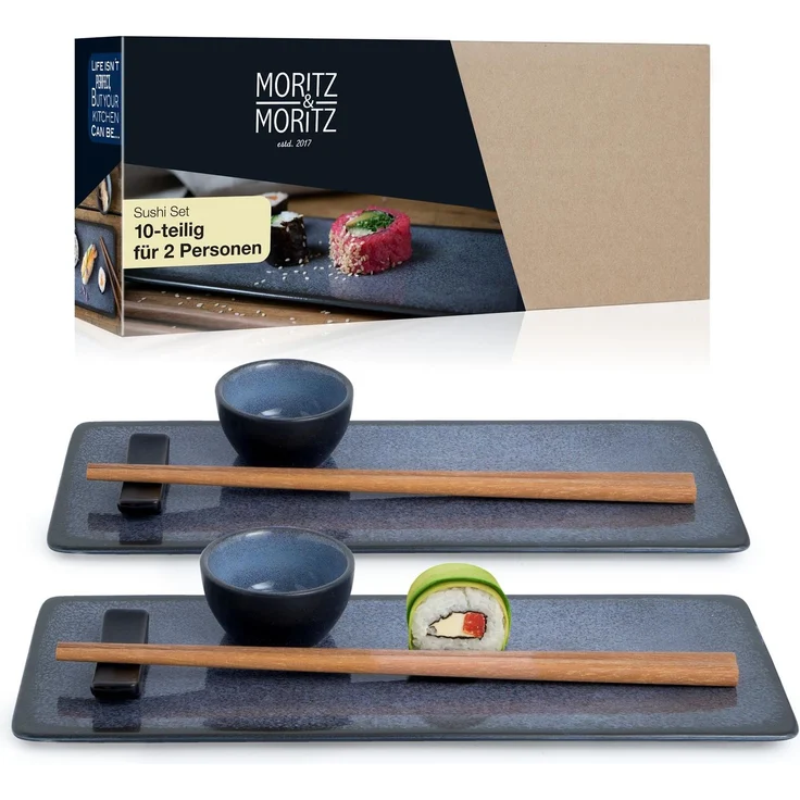 Moritz & Moritz VIDA 10tlg Sushi Set Blau – Bild 1