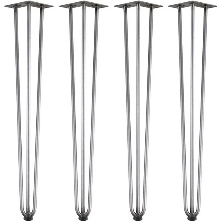 Zelsius Tischbein 4er Set Tischbeine aus Stahl, Rohstahl, (H) 71 cm, 3 Streben – Bild 4