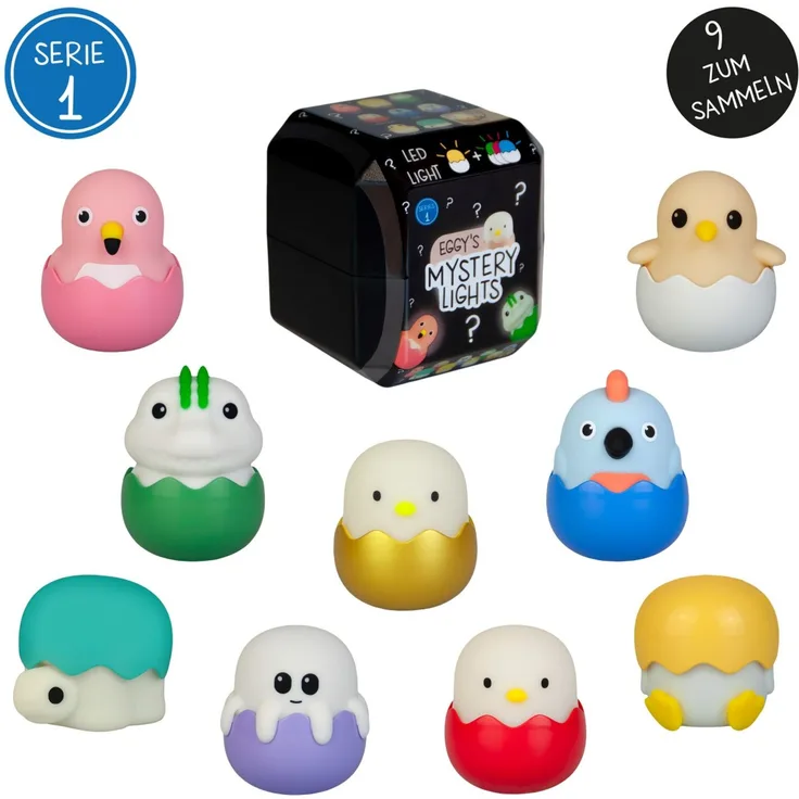 MegaLight Mini Lichter Eggy´s Mystery Lights Dimmbar mit Akku 9-fach Sortiert