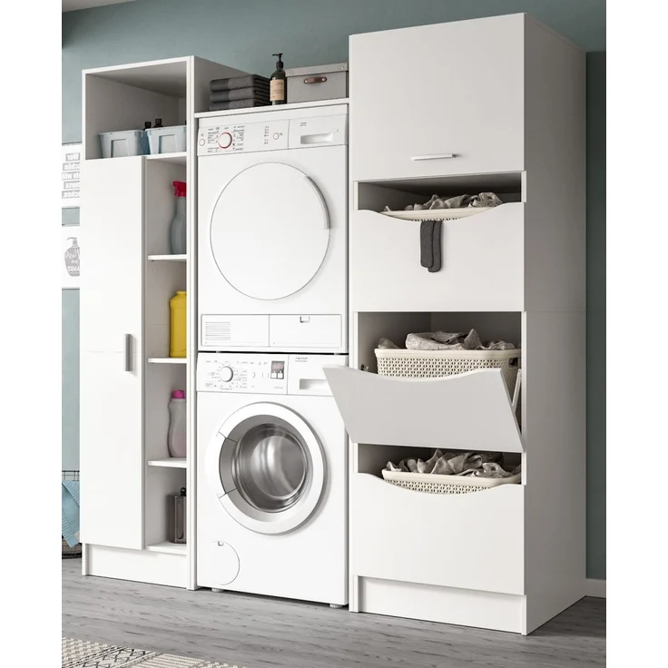 Waschmaschinenumbau Set Flexy in weiß 176 x 196 cm – Bild 1