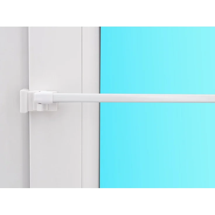 dekondo Gardinenstange Vitragestange "Bali" - 2 Stück -, ausziehbar, Fenstermontage, ohne Bohren, ohne Kleben, inkl. 4x klemmbare Fensterhaken für einen Klemmbereich von 10-27 mm – Bild 3