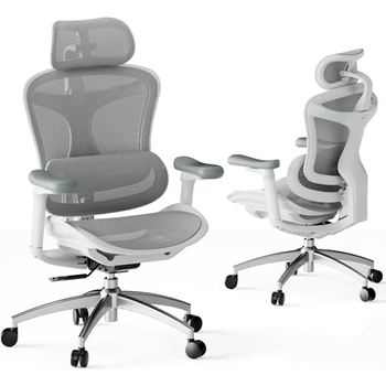 Ergonomischer Bürostuhl Mit Wippfunktion – Höhenverstellbar, 3D-Armlehnen, Kopfstütze, Bis 120 Kg