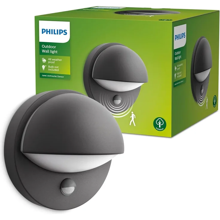 Philips myGarden IR ES Wandleu June 42W Bewegungsm Anthr