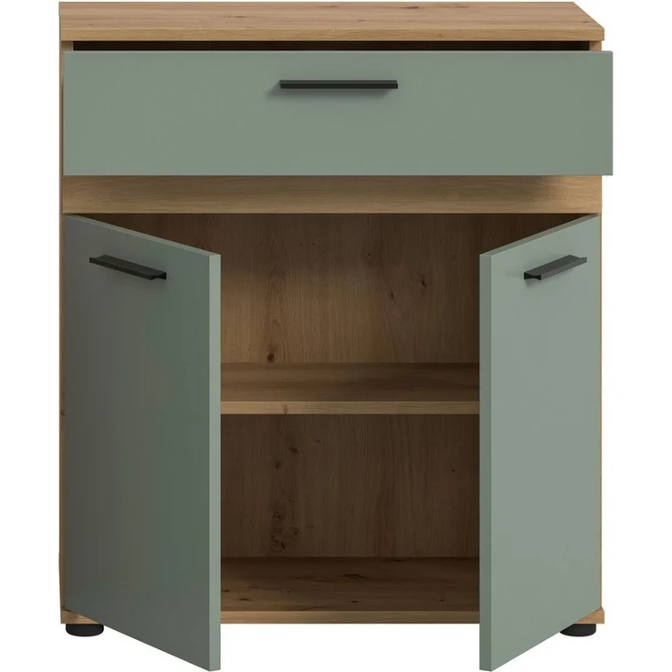 welltime Midischrank LUCCA, Höhe 79 cm, 2 Türen, 1 Schubkasten, 1 Einlegeboden – Bild 4