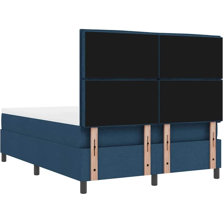 vidaXL Boxspringbett mit Matratze mit LED Blau 140 x 200 cm Stoff 3342801 – Bild 10