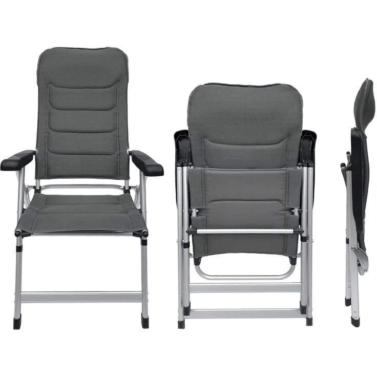 osoltus Alu Camping Klappsessel Soft Touch 3D MESH AIR anthrazit