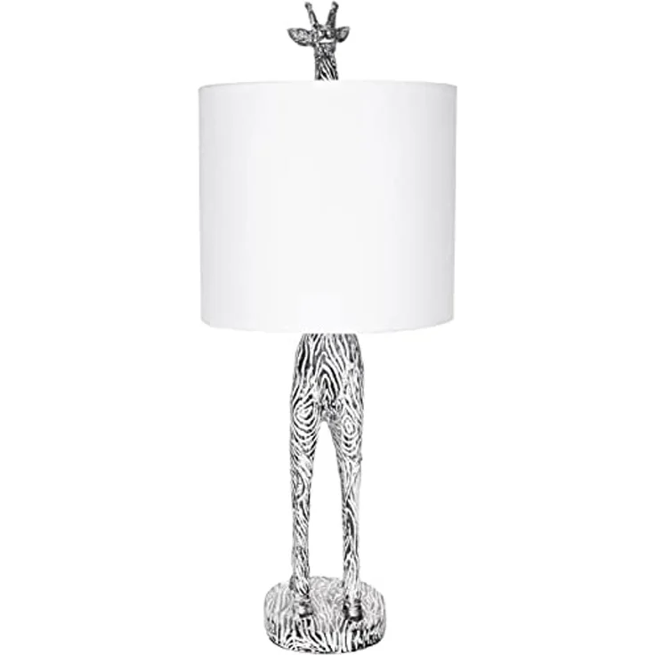 BRUBAKER Nachttischlampe Tischleuchte Giraffe Afrika, ohne Leuchtmittel, Motiv Lampe mit Keramikfuß, Höhe 51,5 cm – Bild 7