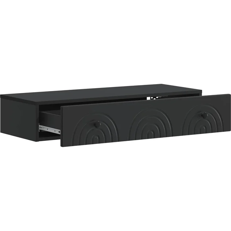 vidaXL Wandmontierter Beistelltisch Schwarz 87,5 x 34,5 x 17 cm 898156 – Bild 4
