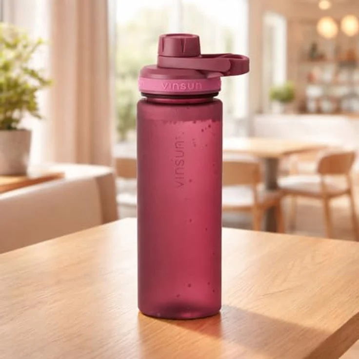 Vinsun Trinkflasche Sportflasche 750ml - Wasserflasche BPA frei & Kohlensäure geeignet, Auslaufsicher, bruchsicher, wiederverwendbar, leicht, Tritan Flasche – Bild 8
